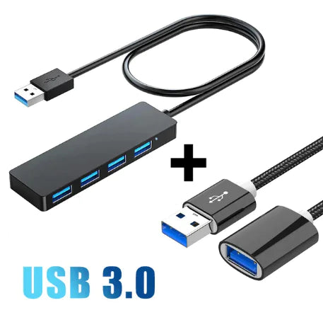 Hub USB 3.0 à 4 Ports + Extendeur USB