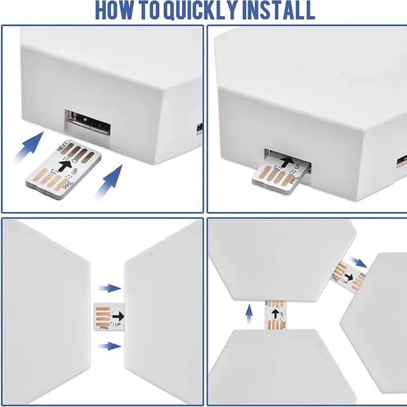 Ensemble de Lumière Murale LED Hexagonale