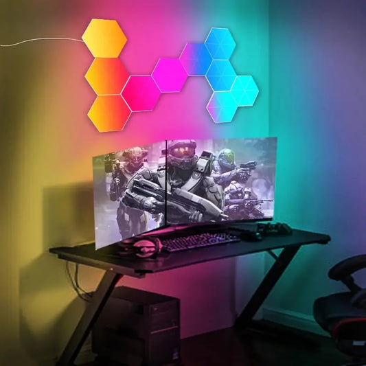 Ensemble de Lumière Murale LED Hexagonale