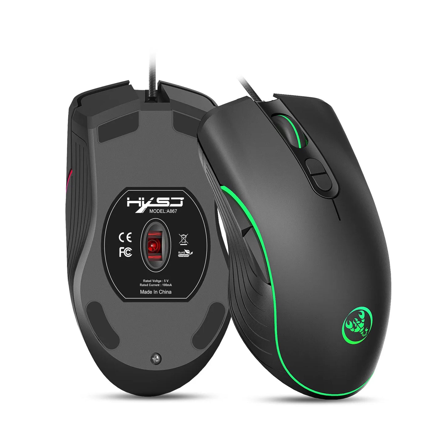 Souris de Jeu Filaire Lumineuse