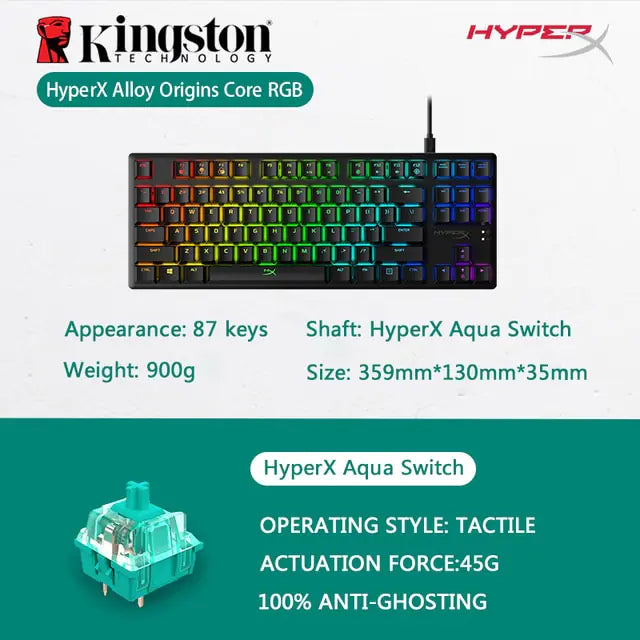 Clavier Mécanique de Jeu HyperX Alloy Origins Core