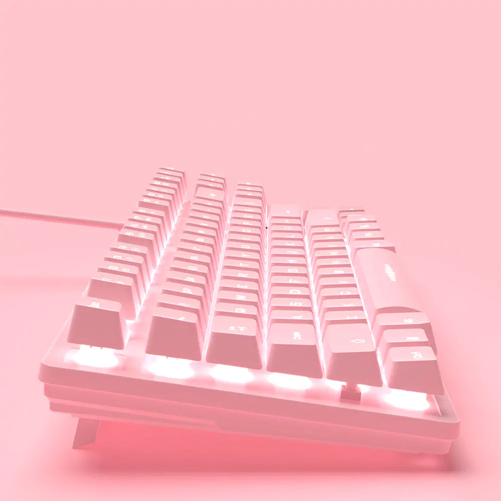 Ensemble clavier et souris filaires rose mignon